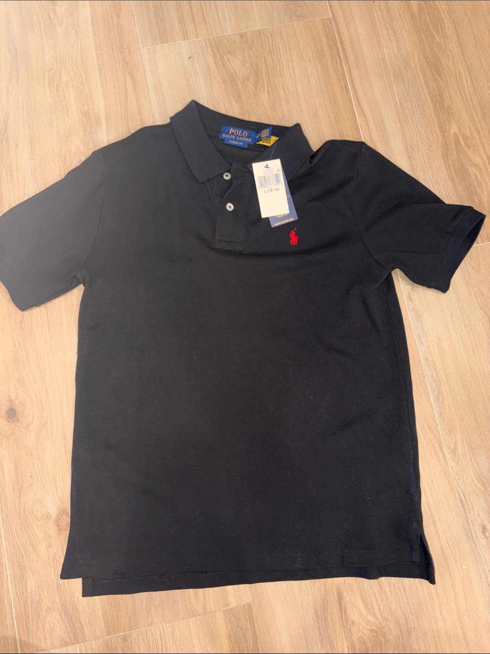 Polo by Ralph Lauren Black Polo with Red Pony Logo